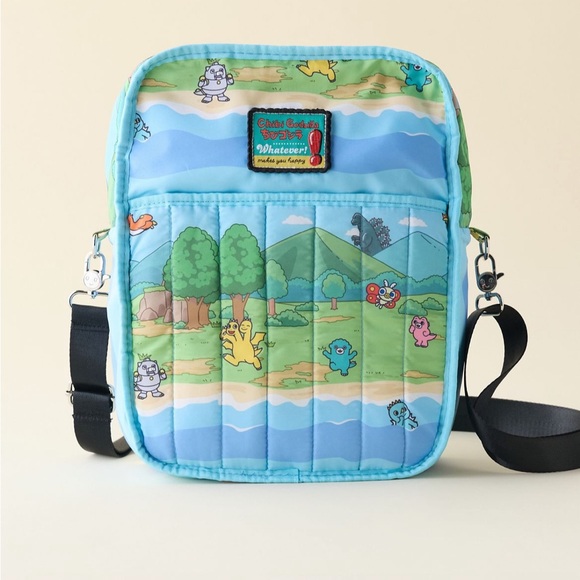 NEW Whatever! Makes you Happy Chibi Godzilla Raids again reversible bag backpack - Picture 2 of 3